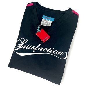 Black "Satisfaction" Long Sleeve T-Shirt from Japan